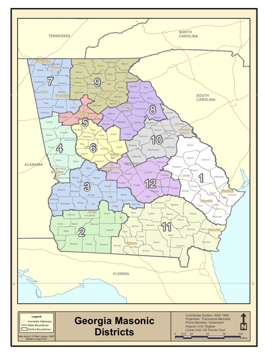 Georgia Masonic Districts